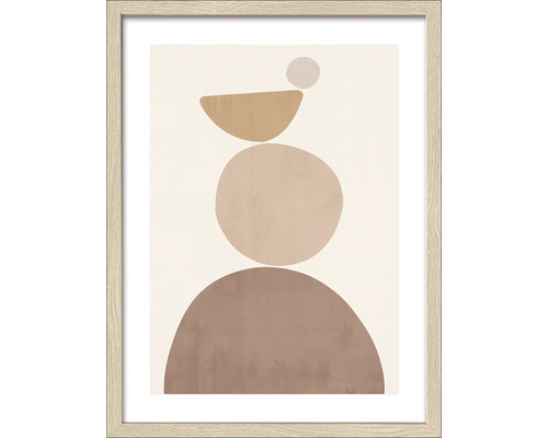 Ingelijste afbeelding met abstracte cirkels