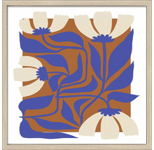 Ingelijste muurdecoratie met bloemmotief