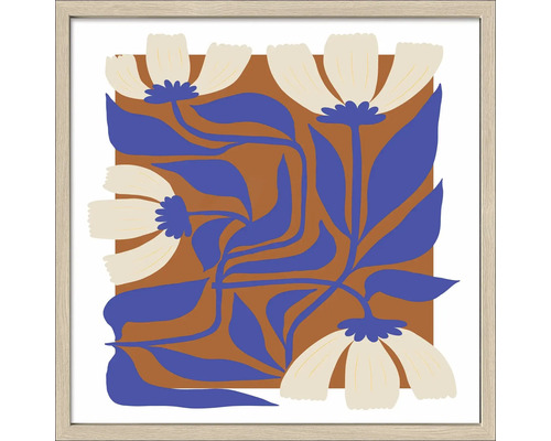 Ingelijste muurdecoratie met bloemmotief