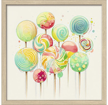 Ingelijste afbeelding met een weergave van lolly's