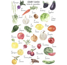 Alfabet tuin fruit en groente illustratie