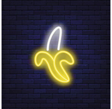 Neonlamp in de vorm van een banaan
