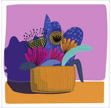 Geïllustreerde bloemen in een mand