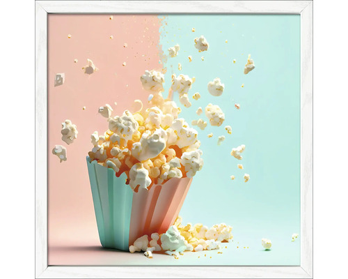 Decoratieve popcornafbeelding in een lijst