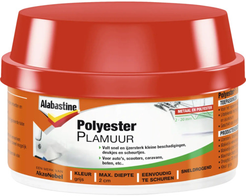 ALABASTINE Polyester plamuur grijs 400 g ALABASTINE Polyester plamuur grijs 400 g