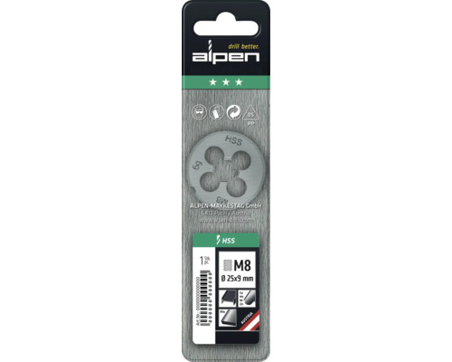 Alpen snijplaat M8 in blisterverpakking