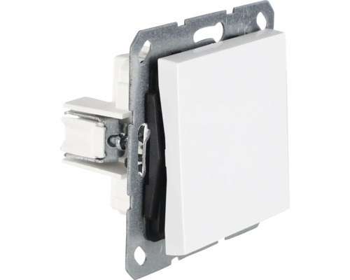 Q-LINK F-Line Wisselschakelaar polar wit Lichtschakelaar inzetstuk met frame