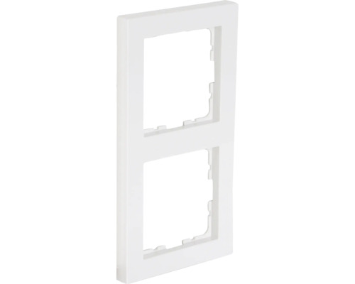 Q-LINK F-Line Afdekraam 2-voudig polar wit Dubbel frame voor schakelaars en stopcontacten