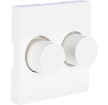 Q-LINK F-Line Centraalplaat duo dimmerknop polar wit