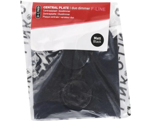 Q-Link centrale plaat voor duo dimmer, F-Line, matte uitvoering