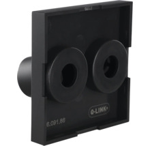 Q-LINK F-Line Centraalplaat duo dimmerknop zwart