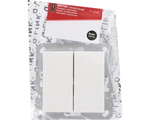 Q-Link F-Line schakelaar in Polar White verpakking