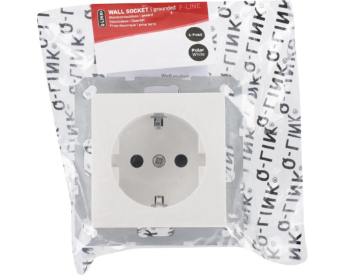 Geaard enkel stopcontact in verpakking