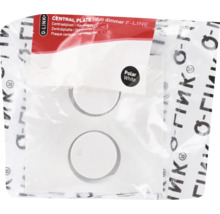 Q-LINK F-Line Centraalplaat duo dimmerknop polar wit