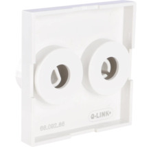 Q-LINK F-Line Centraalplaat duo dimmerknop polar wit