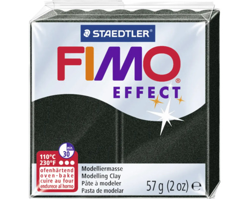 GLOREX FIMO effect klei pearl black 57 gram Staedtler Fimo Effect modelleermassa, 57 gram, ovenhardend
