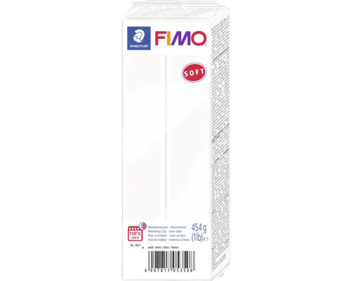 GLOREX FIMO soft klei grootverpakking 454 gram wit Staedtler Fimo Soft modelleerklei wit, 454 gram