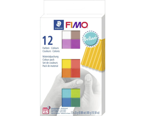 GLOREX FIMO soft klei colour pack 12x25 gram Staedtler Fimo kleurenset met twaalf kleuren