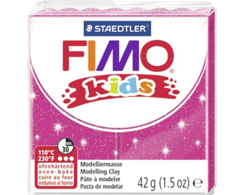 STAEDTLER FIMO Kids klei glitter roze 42 gram Staedtler Fimo Kids boetseerklei, 42 gram