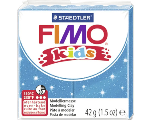 STAEDTLER FIMO Kids klei glitter blauw 42 gram Staedtler Fimo Kids modelleerklei, pak van 42 gram