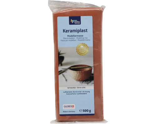 Verpakking terracotta kleurige Keramiplast modelleermassa, 500 gram