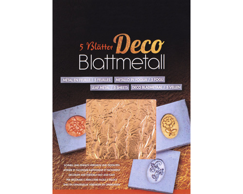 Verpakking met vijf vellen decoratief bladmetaal