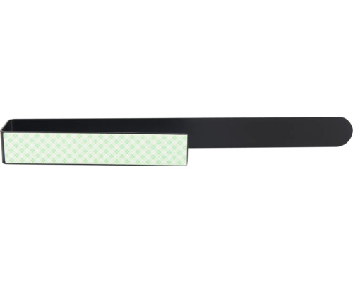 Zwarte papierrolhouder met zelfklevende strips