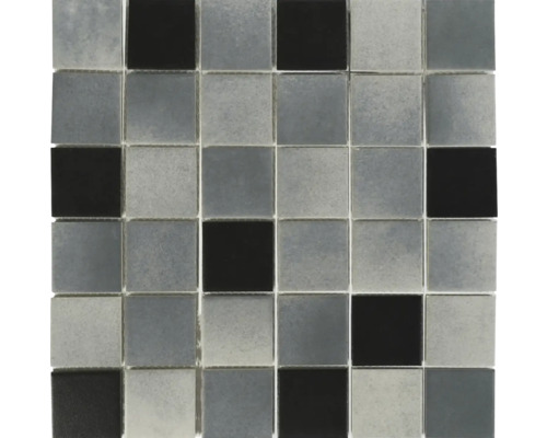 Mozaïektegel keramisch grijs-zwart 28,8x28,8 cm