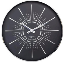 NEXTIME Wandklok zwart/zilver ø 40 cm