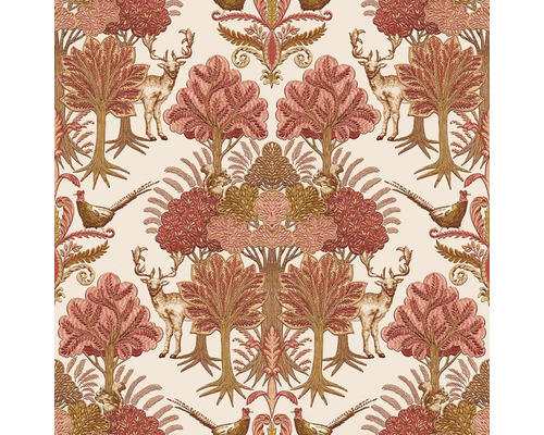 VAVEX Vliesbehang TP422304 Tapestry bos en dieren beige roze