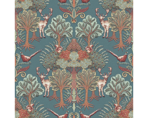 VAVEX Vliesbehang TP422305 Tapestry bos en dieren blauw