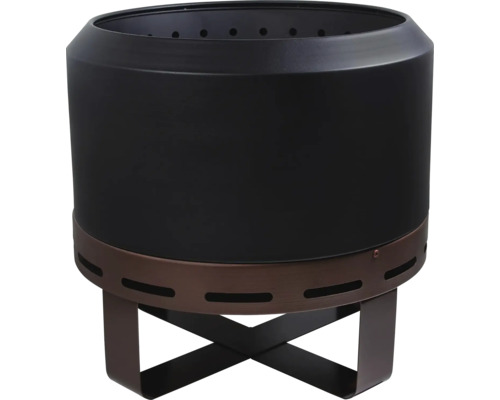 Metalen vuurkorf met kruisvormige voet