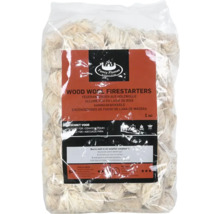 Zak van 1 kilogram houtwol aanmaakblokjes