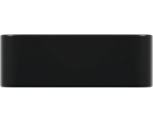 Zwarte rechthoekige kunststof behuizing