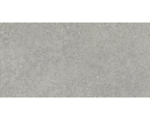 Wand- en vloertegel Code betonlook grijs 60x30 cm gerectificeerd Grijze vloertegel met gespikkelde afwerking