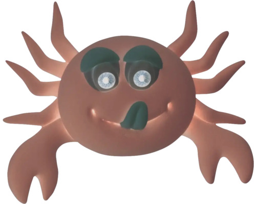 Decoratieve krabfiguur met gezicht