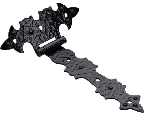 HETTICH Scharnier 95x114 mm staal antiek, 5 stuks T-vormig scharnier met versierd oppervlak en gaten voor bevestiging.