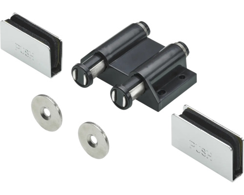 HETTICH Magneet druk dubbel zwart, 5 stuks Kastsnapper set voor het openen en sluiten van kastdeuren