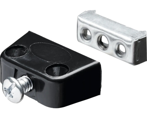 HETTICH Kastplankdrager 15,8x40x20,5 mm zwart Meubelverbinder met schroef