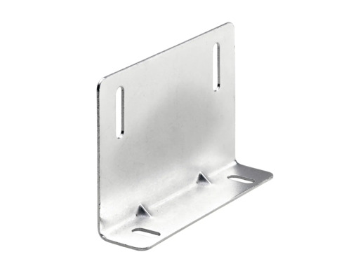 Hoekverbinder van metaal met sleufgaten en boringen