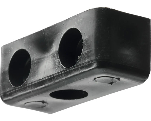 HETTICH Hoekverbinder blok 35x12x12 mm zwart Zwarte hoekverbinder van kunststof met gaten