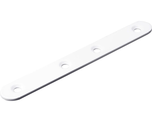 HETTICH Verbindingsplaat 120 mm staal wit, 25 stuks Verbindingsplaat met gaten