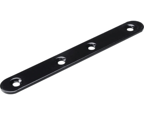 HETTICH Verbindingsplaat 120 mm staal zwart, 25 stuks Verbindingsplaat met vijf gaten