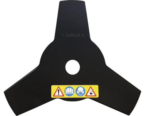 ZIPPER 3-Tandsblad tbv ZI-MOS145JAK Drietandig mes met waarschuwingen voor bosmaaier