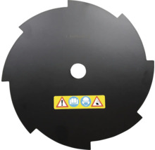 Snijblad voor bosmaaier met waarschuwingen