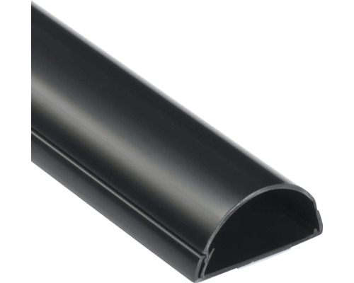 D-LINE Kabelgoot halfrond zelfklevend 50x25 mm zwart 100 cm Zwart kabelkanaal voor kabelgeleiding