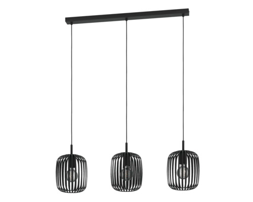 Hanglamp met drie lampen en kooiconstructie
