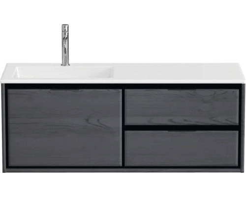 SANOX Badkamermeubelset links Loft met wastafel glans met kraangat 120,5 cm (60/60cm) black oak SANOX Badkamermeubelset links Loft met wastafel glans met kraangat 120,5 cm (60/60cm) black oak