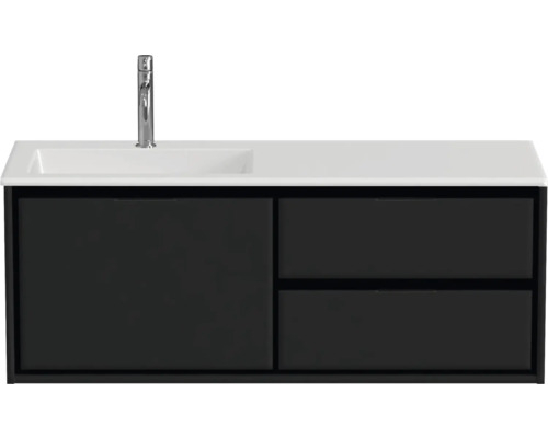 SANOX Badkamermeubelset links Loft met wastafel glans 120,5 cm (60/60cm) zwart mat SANOX Badkamermeubelset links Loft met wastafel glans 120,5 cm (60/60cm) zwart mat
