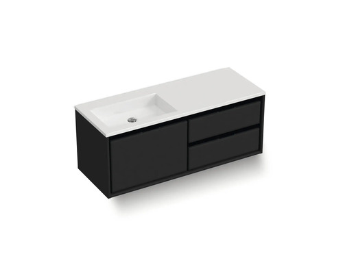 Wastafelonderkast met wastafel en lades